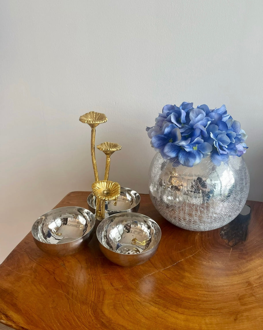 Triple Floral Bowl