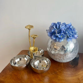Triple Floral Bowl