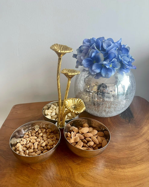 Triple Floral Bowl