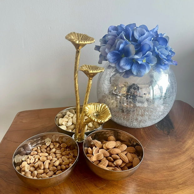 Triple Floral Bowl