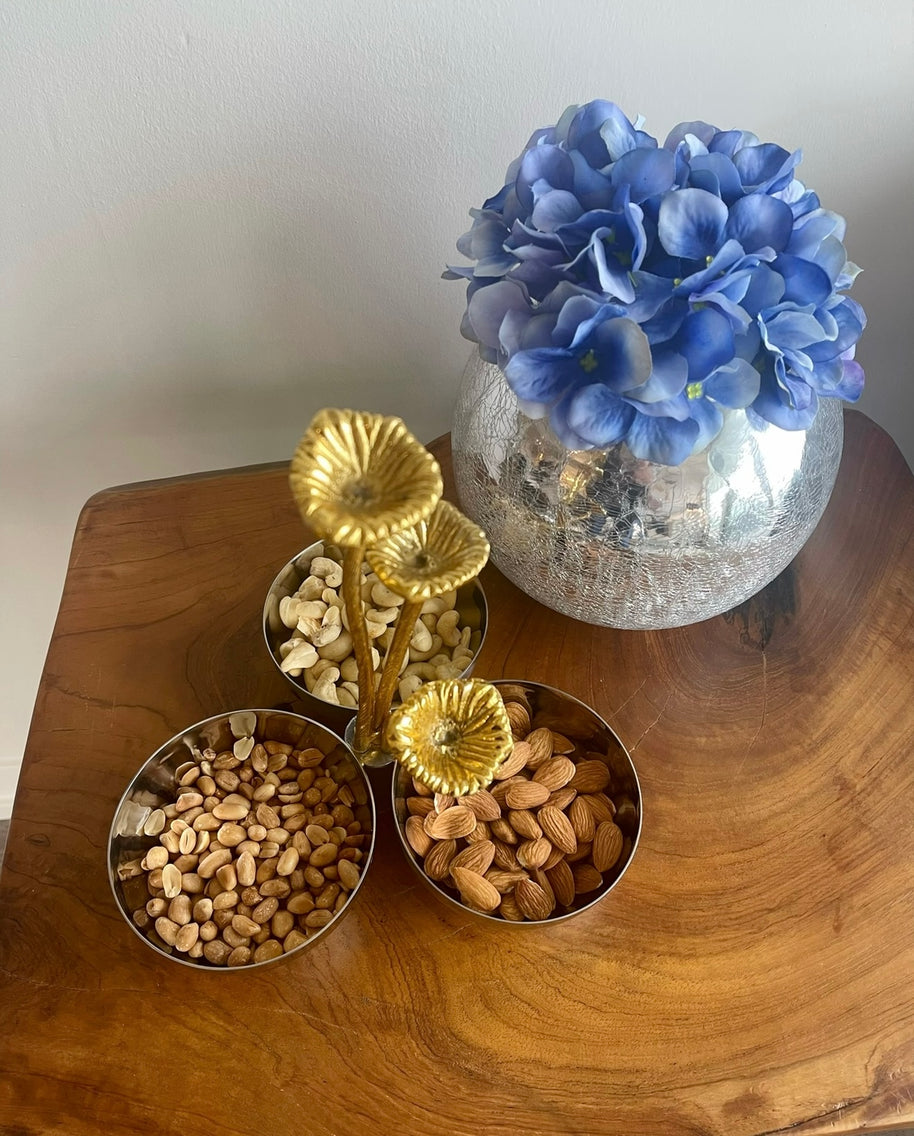 Triple Floral Bowl