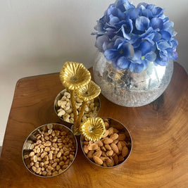 Triple Floral Bowl