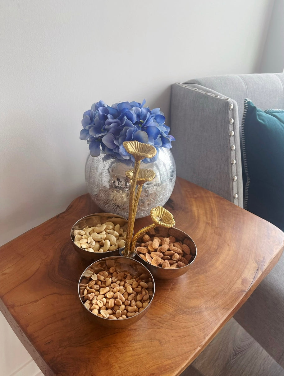 Triple Floral Bowl