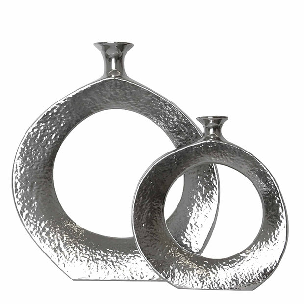Chrome Circular Vase