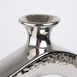 Chrome Circular Vase