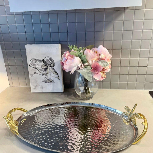 Butterfly Oval Tray