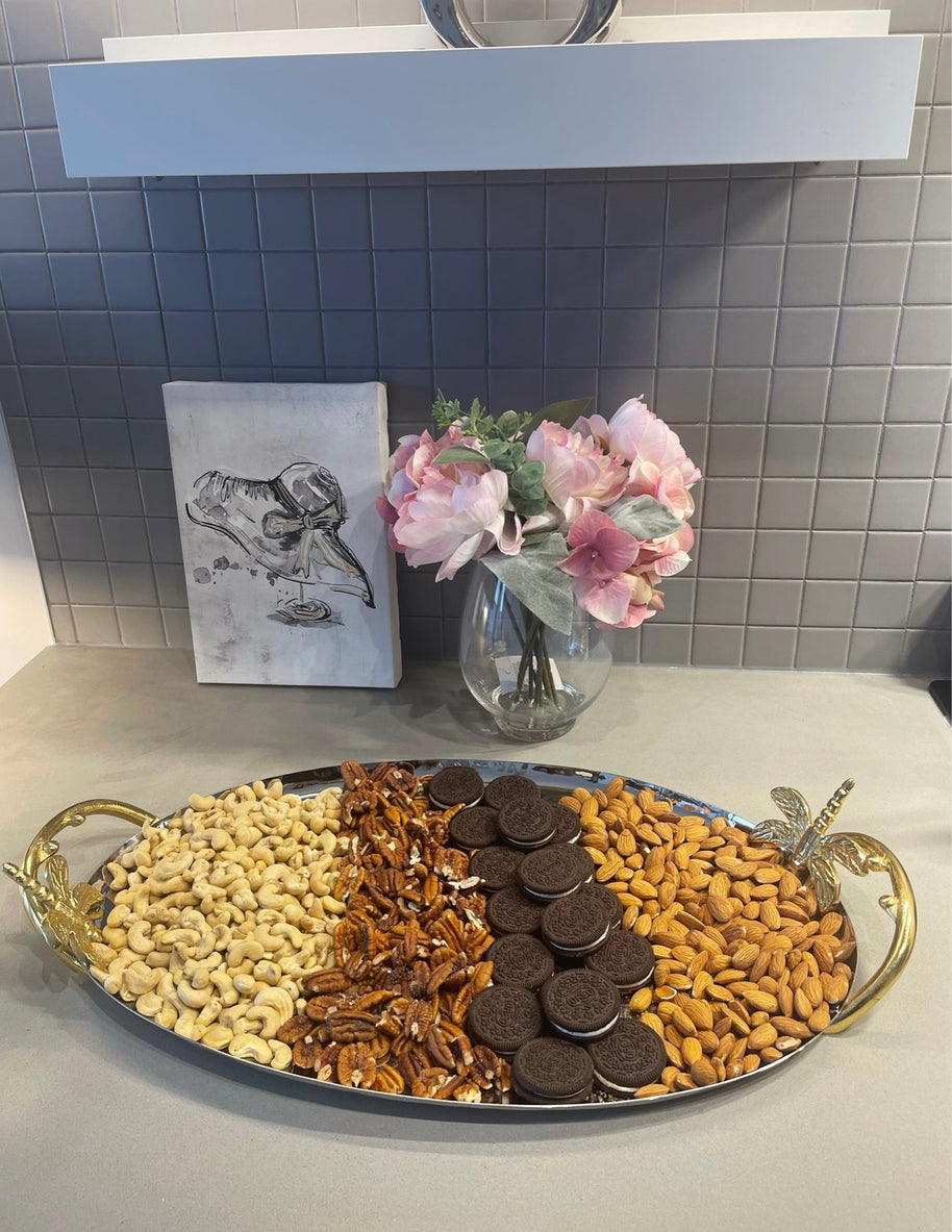 Butterfly Oval Tray