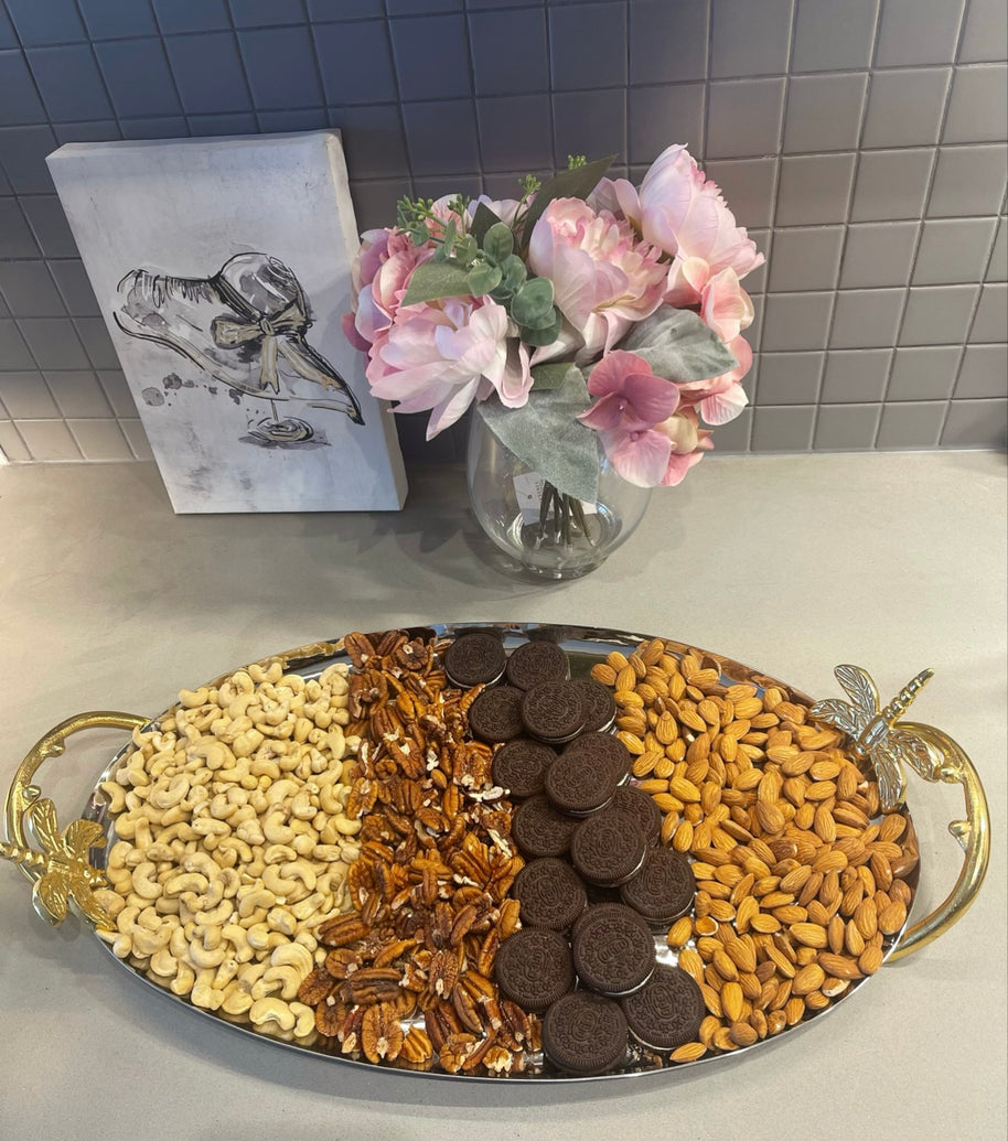 Butterfly Oval Tray