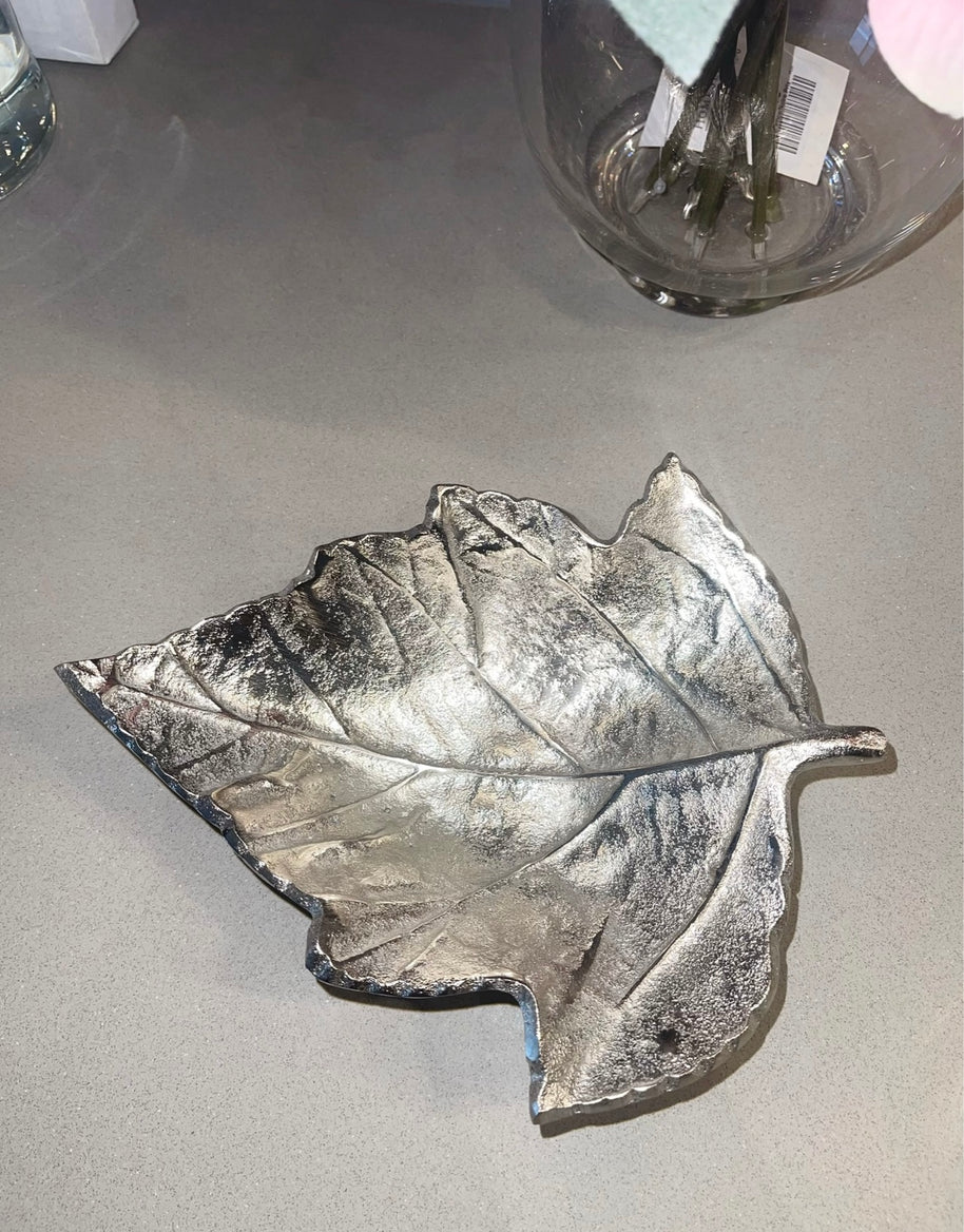 Silver Maple Leaf Platter